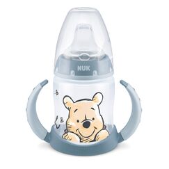 NUK First Choice+ Trinklernflasche | 6&ndash;18 Monate | 150 ml | Temperature Control Anzeige | Anti-Colic-Ventil | auslaufsichere Trinkschnabel | Ergonomische Griffe | BPA-frei | Disney Winnie Puuh blau