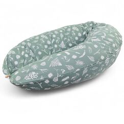 HOBEA-Germany Stillkissen 190 cm x 76 cm XXL Lagerungskissen Schwangerschaftskissen f&uuml;r Baby und Erwachsene Seitenschl&auml;ferkissen Stillkissen mit Bezug aus Bio Baumwolle (Wald)