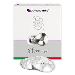 COVERbasics Silberhütchen Stillen (SilverCups) Stillhütchen aus Silber zum Schutz empfindlicher Brustwarzen, Medizinprodukt dermatologisch getestet (Regular)