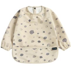 PewinGo L&auml;tzchen zum Abstillen mit Langen &Auml;rmeln & BLW, Weiches und Hautfreundliches Material, L&auml;tzchen zum Stillen, Wasserdicht und Leicht zu Reinigen & Maschinenwaschbar, f&uuml;r Baby(Beige)