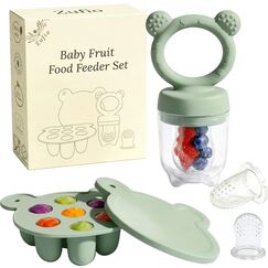 Silikon Fruchtsauger Baby: Schnuller und Muttermilch, Eis am Stiel, Gefrierschrank, Aufbewahrungsbeh&auml;lter f&uuml;r Babynahrung, Eisw&uuml;rfel f&uuml;r Babyzahnen und Selbstf&uuml;tterung (Green)
