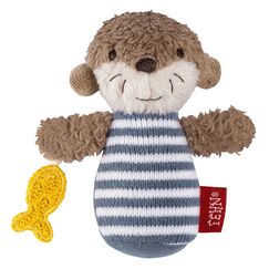 Mini-Rassel Otter &ndash; Mini-Greifling zum Rasseln, F&uuml;hlen, Spielen mit kuschelweichem Stoff-Tier &ndash; ein treuer Begleiter f&uuml;r Babys und Kleinkinder ab 0+ Monaten
