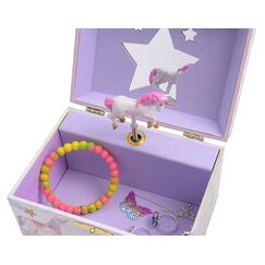 Jewelkeeper Musikalisches Schmuckk&auml;stchen M&auml;dchen - Einhorn Design mit Drehfigur und Musikspieluhr, Einhorn Geschenke f&uuml;r M&auml;dchen - Schatzkiste Kinder - Rosa, 21.8 x 27.4 x 38.3 cm