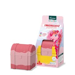 Kneipp naturkind Bade&uuml;berraschung Einnhornschatz - Sprudelnde Badekugel f&uuml;r Kinder mit &Uuml;berraschung - Badespass Einhorn Bade&uuml;berraschung Schatzkiste mit Knetseife zum Spielen und Reinigen - 1 St&uuml;ck