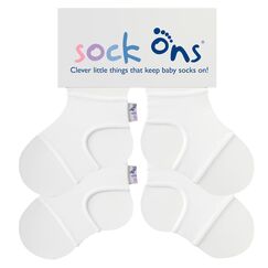 Sock Ons Kluge kleine Dinge, die Babysocken halten! - 2er Pack - 12-18 Monate (White)