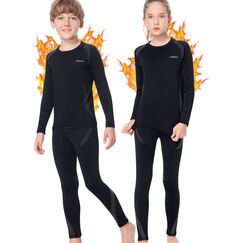 Thermounterw&auml;sche Kinder, Funktionsunterw&auml;sche Junge Skiunterw&auml;sche M&auml;dchen Winter atmungsaktiv Thermow&auml;sche Set Warm Weich Funktionsw&auml;sche Thermo Unterw&auml;sche Thermounterhemd f&uuml;r Kinder Grau XL