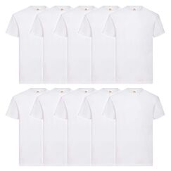Fruit of the Loom Jungen Regular Fit T-Shirt Kids 10 Pack T-shirt, Weiß (White 30), 9-11 Y (Herstellergröße: 9-11 Y)