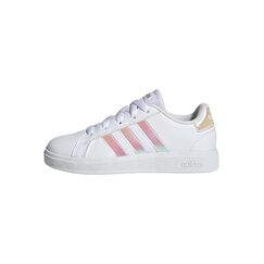 adidas Unisex Kinder Grand Court Lifestyle Lace Tennis Shoes, Cloud White/Iridescent/Cloud White, 39 1/3 EU