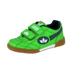 Lico Unisex Kinder Bernie V Hallenschuhe, Gr&uuml;n Marine Wei&szlig;, 33 EU