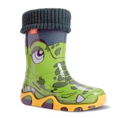DEMAR Kinder Gummistiefel gef&uuml;ttert STORMER LUX (Size 26/27 EU) Krokodil