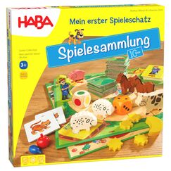 HABA Mein erster Spieleschatz - Große Spielesammlung für Kinder ab 3 Jahren – 10 Klassische Spiele: Memory, Lauf- & Farbspiele – 1004278001