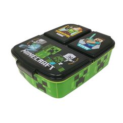 Theonoi Kinder Brotdose Minecraft &ndash; Lunchbox mit F&auml;chern & Unterteilung, BPA-frei, Sandwichbox f&uuml;r Schule & Kindergarten