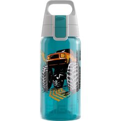 Sigg - Trinkflasche Kinder - Viva One Monstertruck - F&uuml;r Kohlens&auml;urehaltige Getr&auml;nke Geeignet - Auslaufsicher - Sp&uuml;lmaschinenfest - BPA-frei - Sport & Schule - Blau - 0,5L
