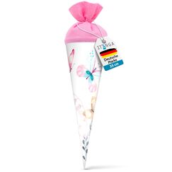 itenga Geschwister Schult&uuml;te 35cm Schmetterling mit Filzverschluss kleine T&uuml;te Geschenkverpackung Einschulung Schulanfang