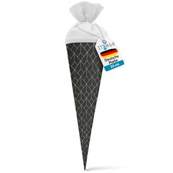 itenga Geschwisterschult&uuml;te 35cm Geschenkverpackung Schult&uuml;te Zuckert&uuml;te klein f&uuml;r Erwachsene Kinder Party (Abstrakt schwarz wei&szlig;)