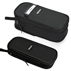 YOKUMA federm&auml;ppchen m&auml;ppchen federtasche federmappe etui Schule schlampperm&auml;ppchen gro&szlig; Pencil case Aesthetic etui federmappe f&uuml;r Jungen m&auml;dchen Teenager Jungen (schwarz, Eine Gr&ouml;&szlig;e)