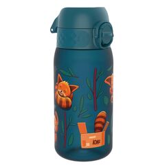 ion8 Kinder Trinkflasche, 350ml, Auslaufsicher, Einhand&ouml;ffnung, Sichere Verriegelung, Sp&uuml;lmaschinenfest, BPA-frei, Tragegriff, Klappdeckel, Leicht zu Reinigen, Klimaneutral, Rote Pandas