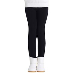 Adorel Mädchen Thermo Leggings Baumwolle Gefütterte Winter Warme Dicke Hosen Schwarz 146-152 EU (Herstellergröße 160)
