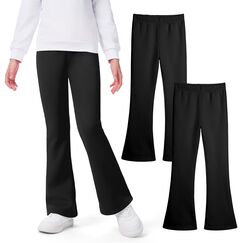 KEREDA Thermo M&auml;dchen Leggings Schlaghose Kinder Flared Thermohose Gef&uuml;ttert Warmes Winter Hosen Thermoleggings Mit Fleece 2er Pack