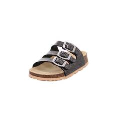 Superfit Mädchen Fussbettpantoffel 800113 Pantoffeln, Schwarz Silber 0100, 36 EU