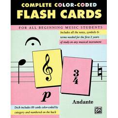 Complete Color-Coded Flash Cards: For All Beginning Music Students
