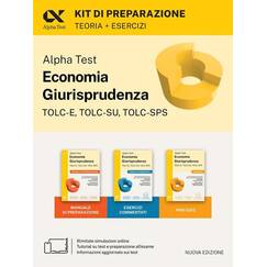 Alpha Test Economia Giurisprudenza TOLC-E, TOLC-SU, TOLC-SPS 2026-2027. Kit di preparazione. Per test di ammissione universitari. Con piattaforma e simulatore online (TestUniversitari)