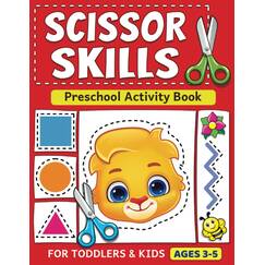Scissor Skills Preschool Activity Book: Learn to Cut Lines, Shapes, Fruits, Animals | Fun Cutting & Coloring Book for Kids | Preschool Learning Activities for 3-5 Year Olds