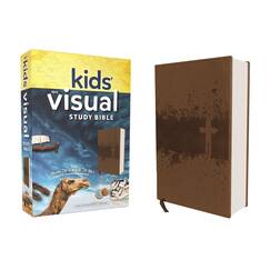 NIV, Kids' Visual Study Bible, Leathersoft, Bronze, Full Color Interior: Explore the Story of the Bible---People, Places, and History