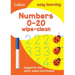 Numbers 0-20 Age 3-5 Wipe Clean Activity Book: The ideal home learning resource packed with number writing and early childhood educational activities (Collins Easy Learning Preschool)