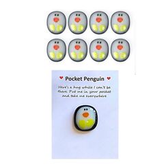 Pocket Penguin Hug, Taschenumarmung Niedlich Eine Taschen Pinguin Umarmung mit Ermutigend Grußkarte, Mini Pinguin Geschenk Gute Besserung Geschenke Kleine Trost Geschenke für Frauen Männer (8 Stück)