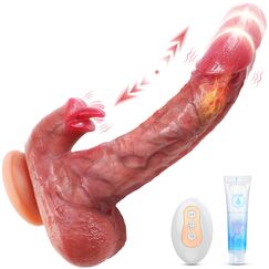Dildo Sexspielzeug Vibration für Frauen - Anal Dildos Vibrator Buttplug Geschenk Sex Spielzeug für Paare, Erotisches Analplug Prostata Stimulator für Männer Solo mit 9 Teleskop- und Vibrationsmodi