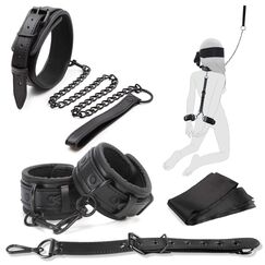5 in 1 Bondage Fesseln Sex Set, BDSM Toys mit Halsband Handschellen Sex Bett, Augenbinde, Bondageset Fessel Frauen, Erotische Bdsms Spielzeug Hart, SM SexSpielzeug f&uuml;r Paare Extrem Sex