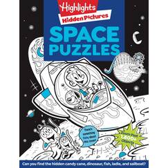 Space Puzzles: Solar System Puzzle Book for Kids 6-12, Fun Space Gift with Activities and Games, Over 100 Puzzles and More Than 1,800 Hidden Objects to Find (Highlights Hidden Pictures)