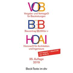 VOB - Vergabe- und Vertragsordnung für Bauleistungen. HOAI - Honorarordnung für Architekten und Ingenieure