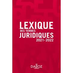 Lexique des termes juridiques 2021-2022 29ed