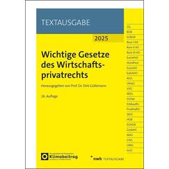 Wichtige Gesetze des Wirtschaftsprivatrechts (NWB Textausgabe)