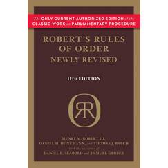 Robert's Rules of Order Newly Revised, 11th edition