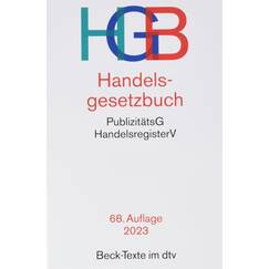Handelsgesetzbuch: mit Einführungsgesetz, Publizitätsgesetz und Handelsregisterverordnung (Beck-Texte im dtv)