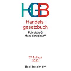 Handelsgesetzbuch: mit Einführungsgesetz, Publizitätsgesetz und Handelsregisterverordnung - Rechtsstand: 26. Oktober 2021 (Beck-Texte im dtv)