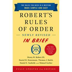 Robert's Rules of Order Newly Revised In Brief, 3rd edition