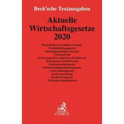 Aktuelle Wirtschaftsgesetze 2020: Rechtsstand: 1. Oktober 2019