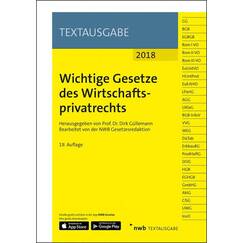 Wichtige Gesetze des Wirtschaftsprivatrechts: Inhalte gratis nutzbar in der App NWB Gesetze