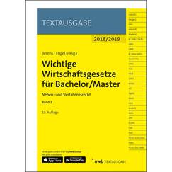 Wichtige Wirtschaftsgesetze für Bachelor/Master, Band 2: Neben- und Verfahrensrecht (Textausgabe)