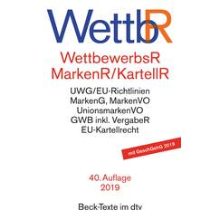 Wettbewerbsrecht, Markenrecht und Kartellrecht: Gesetz gegen den unlauteren Wettbewerb, Preisangabenverordnung, Markengesetz, Markenverordnung, ... Vorschriften der Europäischen Union