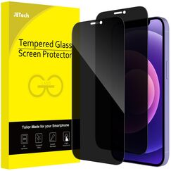 JETech Sichtschutz Full Screen für iPhone 12/12 Pro 6,1 Zoll, Anti-Spy Panzer Schutz Glas Folie Schutzfolie, Kante zu Kante Displayschutz Hat Keinen Einfluss auf die Hülle, 2 Stück