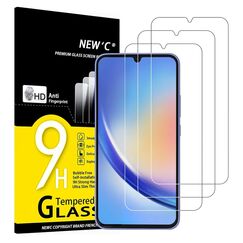 NEW'C 3 Stück für Samsung Galaxy A34 5G für Panzerglas, Frei von Kratzern, 9H Härte, HD Displayschutzfolie, 0.33mm Ultra-klar, Ultrabeständig