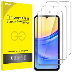 JETech Schutzfolie für Samsung Galaxy A15 4G / 5G 6,5 Zoll, 9H Gehärtete Glas Displayschutz, Anti-Kratzer, HD Klar, 3 Stück