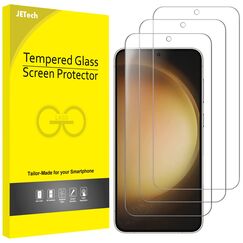 JETech Schutzfolie für Samsung Galaxy S23 5G 6,1 Zoll, Panzer Schutz Glas Folie Displayschutz, Fingerabdruck-ID-Kompatibel, HD Klar, 3 Stück