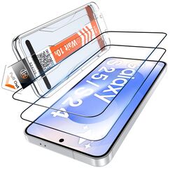 LK Schutzfolie für Samsung Galaxy S25/S24 für Panzerglas, 2 Stück Vollständige Abdeckung Displayfolie, 0 Staub & Blasen Panzerfolie,Kratzfest Folie, HD&Anti-Fingerabdruck für Samsung S25/S24 Glasfolie