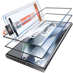 LK für Samsung Galaxy S24 Ultra Panzer Schutz Glas, 2 Stück Vollständige Abdeckung Schutzfolie, Auto-Installation, 0 Staub & Blasen, Kratzfest, HD&Anti-Fingerabdruck für Samsung S24 Ultra Glasfoile